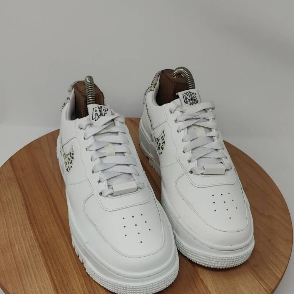 Nike Air Force 1 Pixel Leopard Sneakers- Womens- Size 7.5- White- [DH9632-101] - Picture 10 of 12